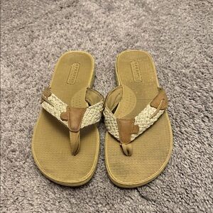 Sperry Tan and Brown Sandals